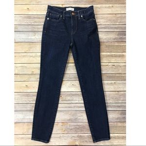 Madewell Hight Riser Skinny Leg Stretch Dark Jeans
